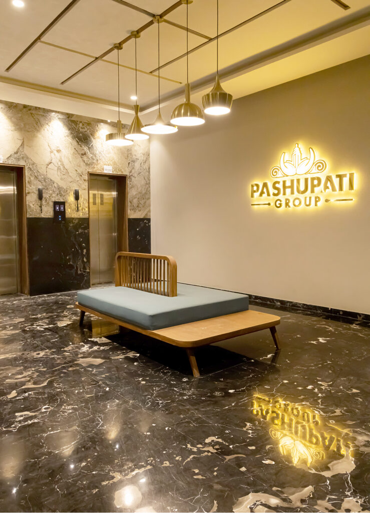 Luxury interior design with premium furniture and lighting