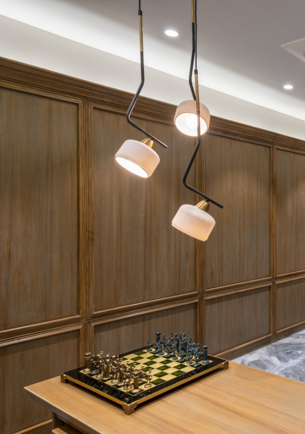 Interior design project with false ceiling and LED lighting