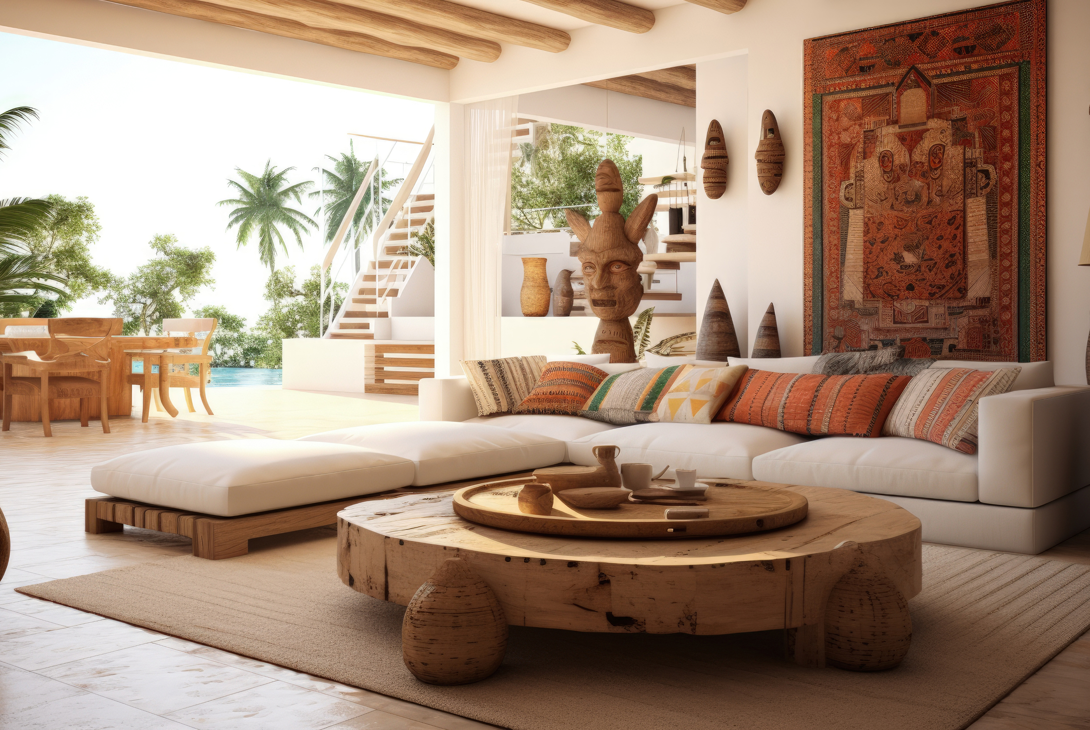 Luxury villa interior design in Ahmedabad with spacious living room and elegant décor