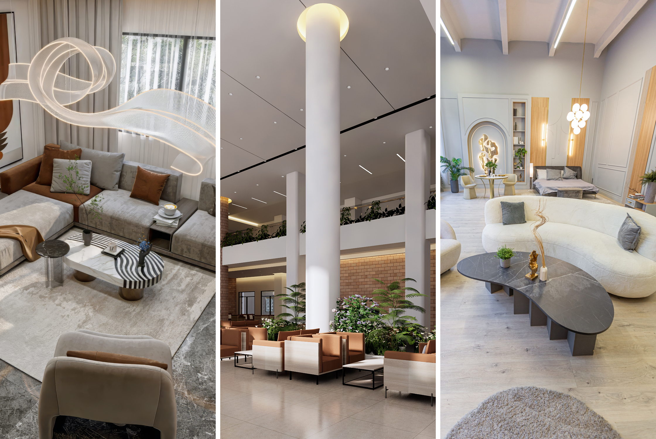 Open space modern home interior design trend in Ahmedabad with natural light and minimal décor