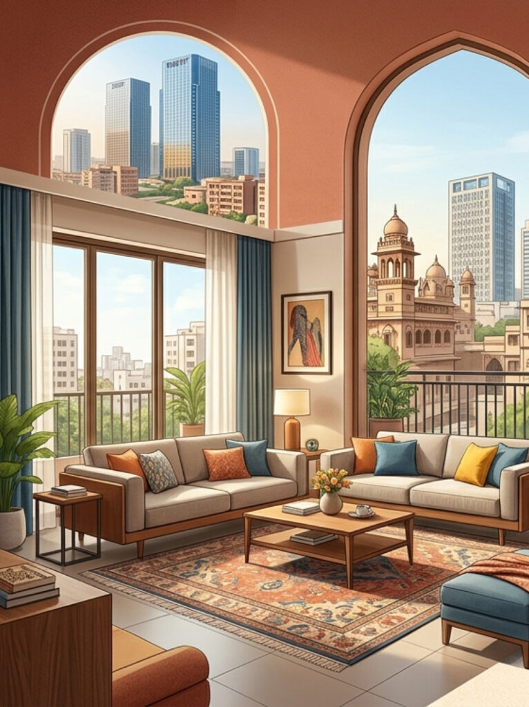 3D interior design visualization in Ahmedabad for turnkey interior design projects