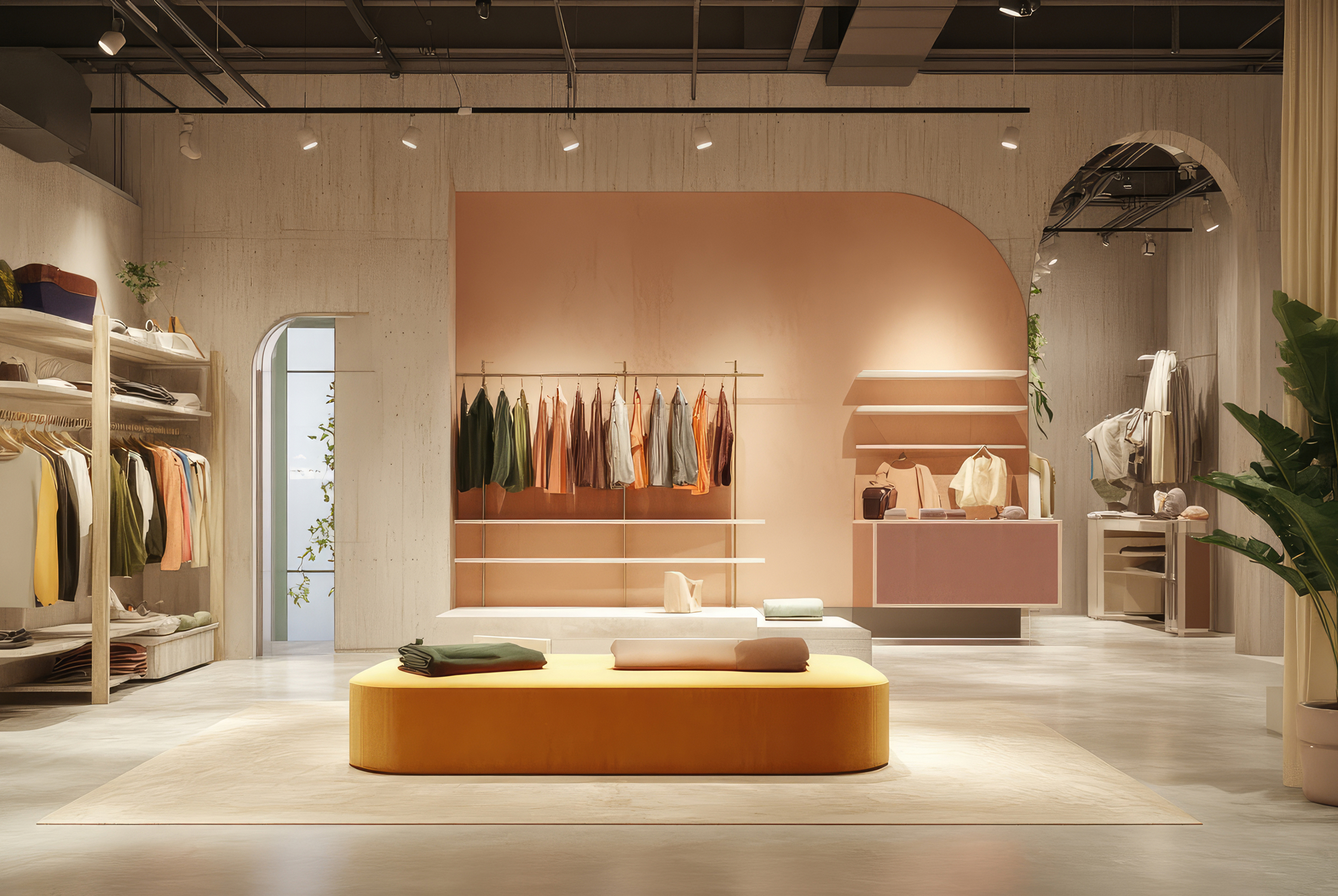 Luxury boutique interior design in Ahmedabad with premium finishes and stylish ambiance