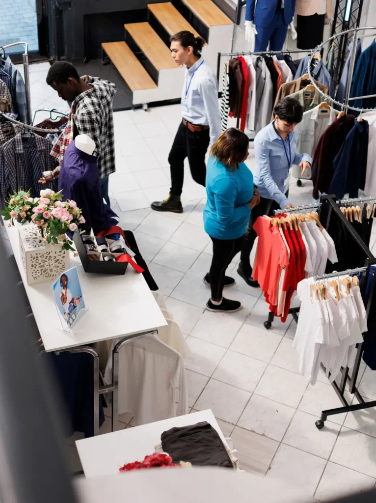 Spacious retail store navigation design in Ahmedabad with clear pathways and easy access