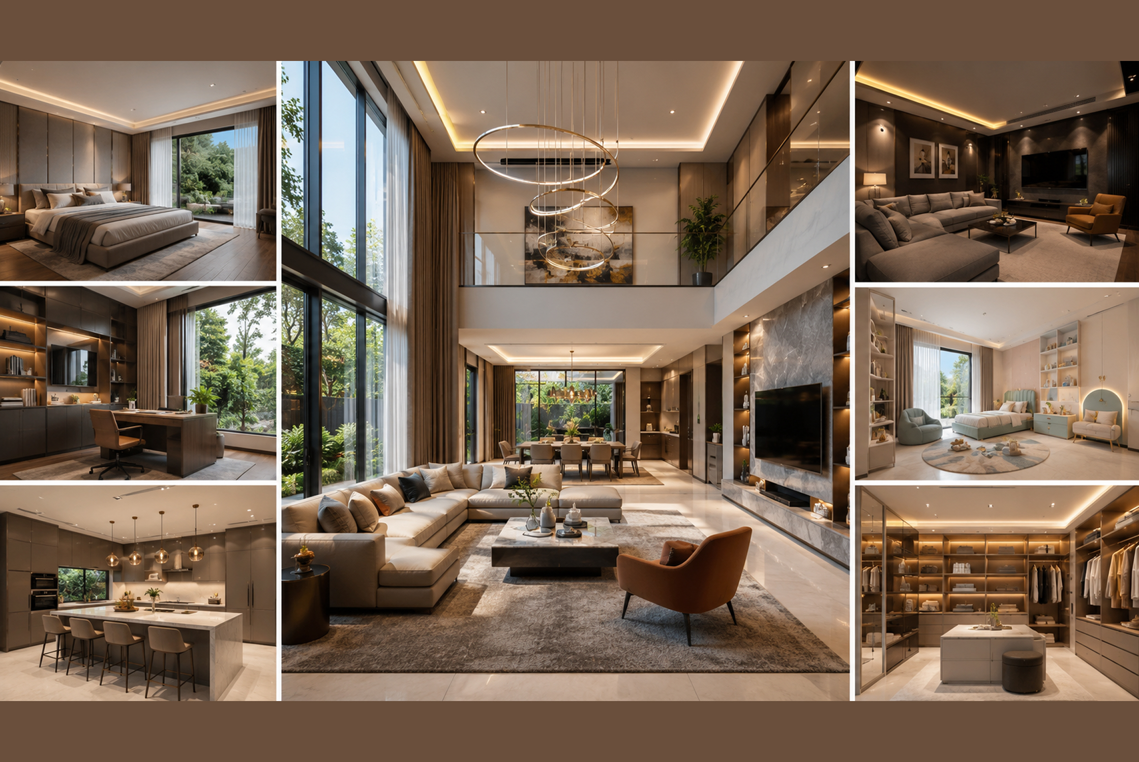 Modern 4 BHK home interior design in Ahmedabad with elegant and functional luxury interiors