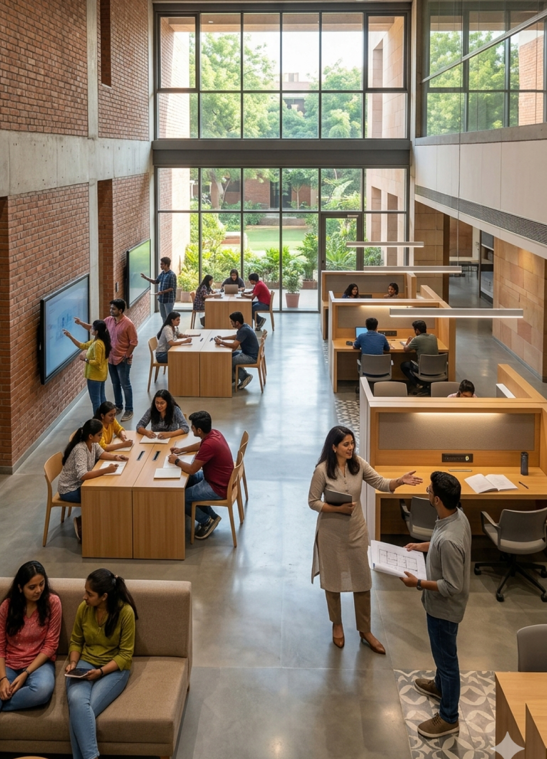Modern college and university interior design in Ahmedabad with smart campus planning and collaborative learning spaces