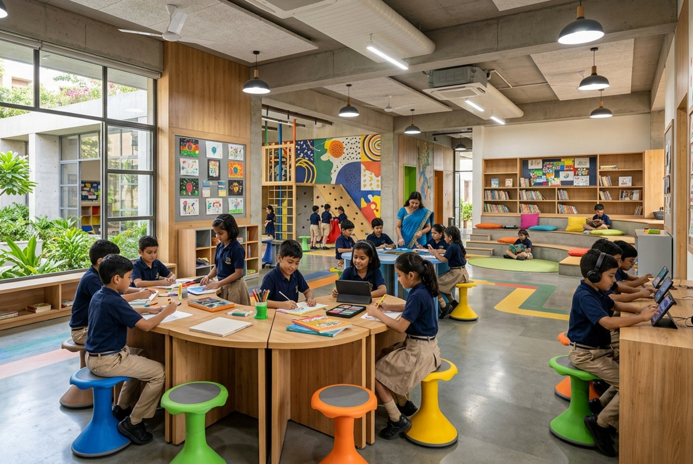 Smart educational space planning for schools in Ahmedabad by Ocean Design Studio