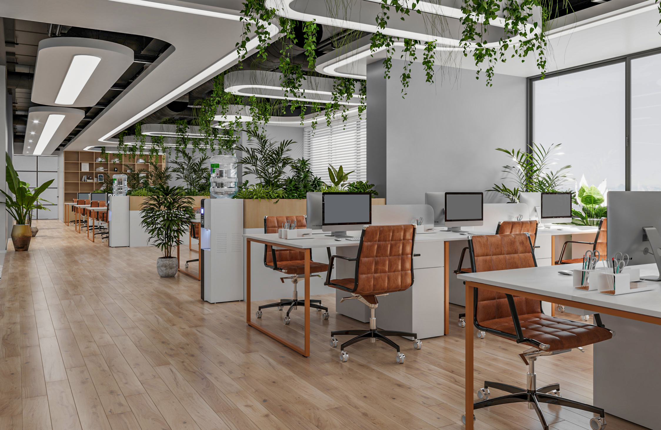 Acoustic planning and quiet work zones in a co-working office