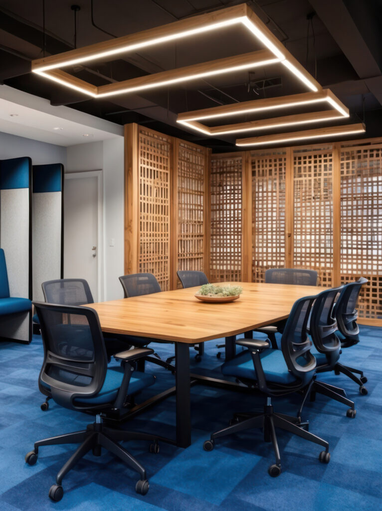 Contemporary conference room interior design in Ahmedabad