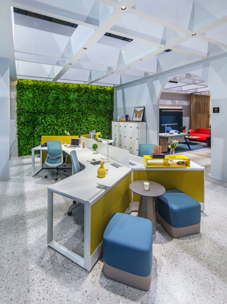 Flexible workspace layout for startups and shared offices