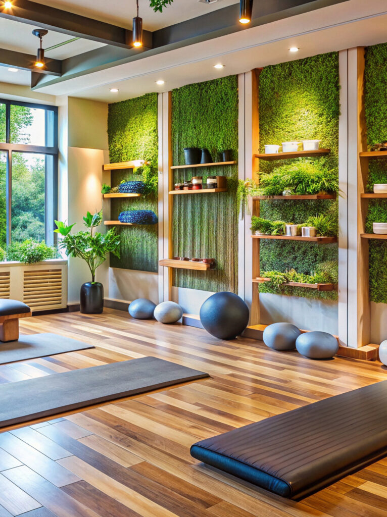 Meditation room interior design in Ahmedabad with serene colours, soft lighting, acoustic comfort, and peaceful wellness atmosphere