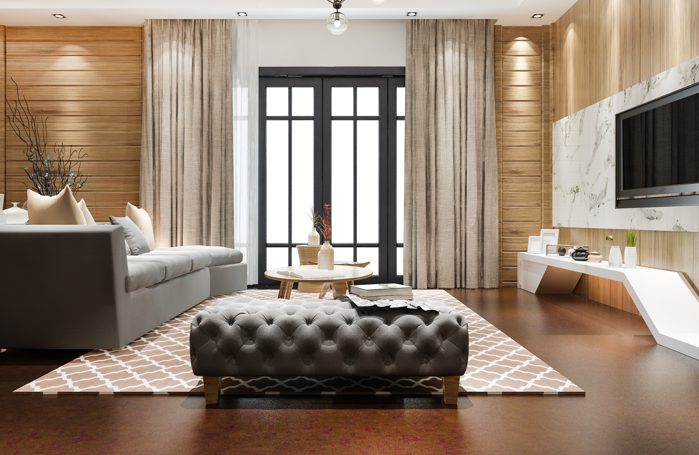 Luxury bungalow interior design in Ahmedabad with spacious living areas and premium décor