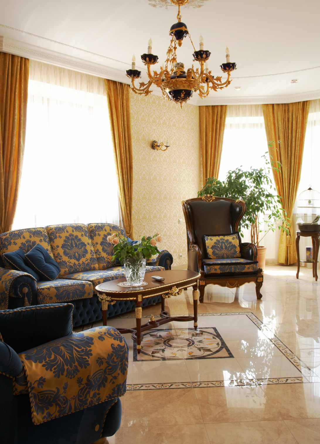 Modern luxury villa living room interior design with premium furniture in Ahmedabad