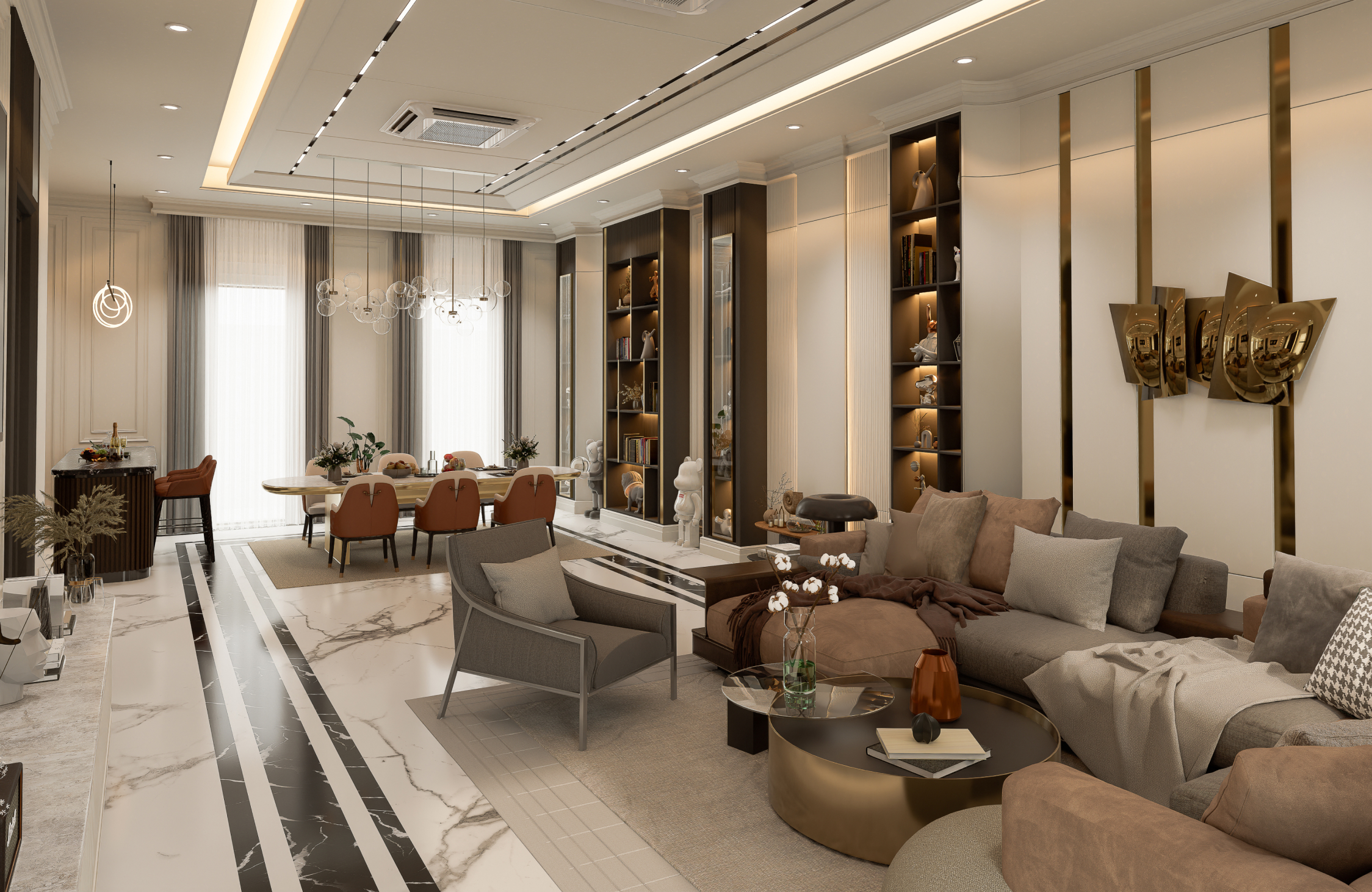 Luxury residential lighting design in Ahmedabad enhancing elegant home interiors