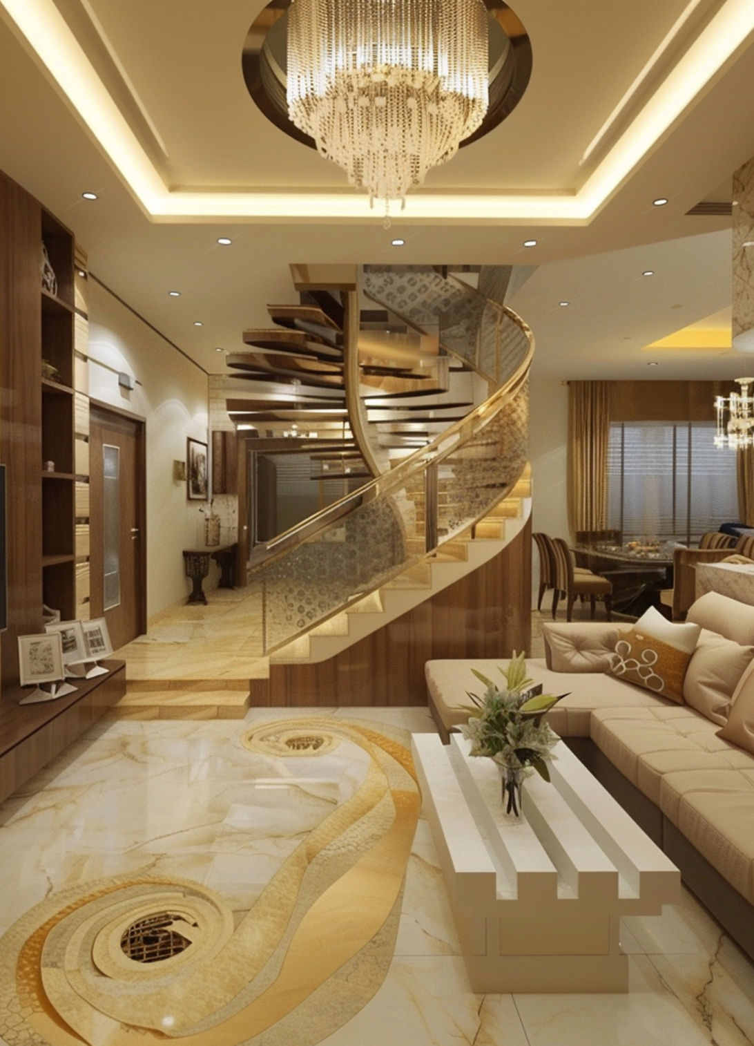 Luxury villa interior design in Ahmedabad with elegant furniture, premium finishes, and spacious interiors